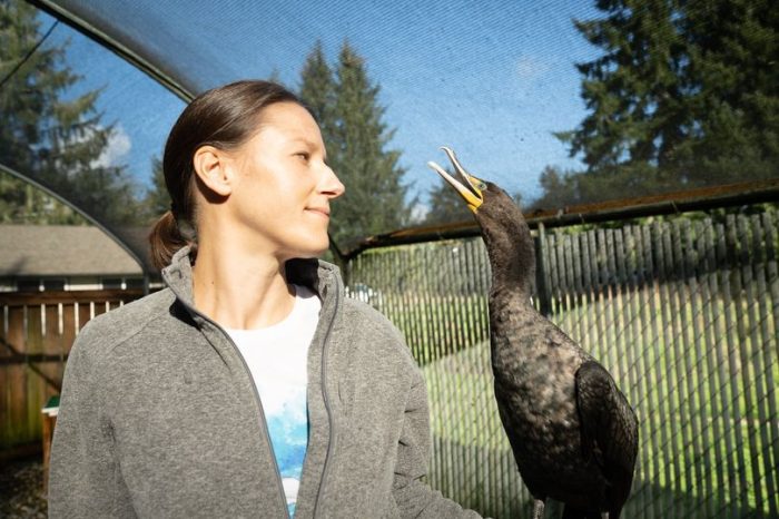 Melisa and Cormie at the Wildlife Center